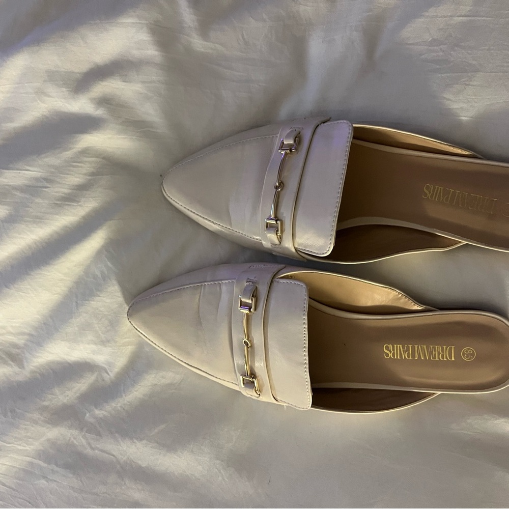 Dream Pairs Women's White Loafers